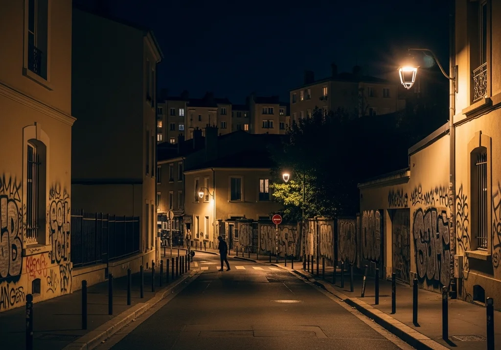 scène nocturne lyon
